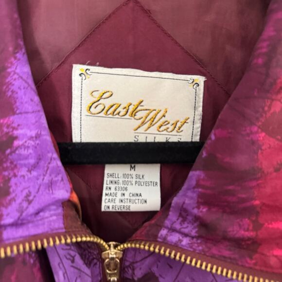 East West Silks funky retro 80s style windjacket, size large - Picture 3 of 5